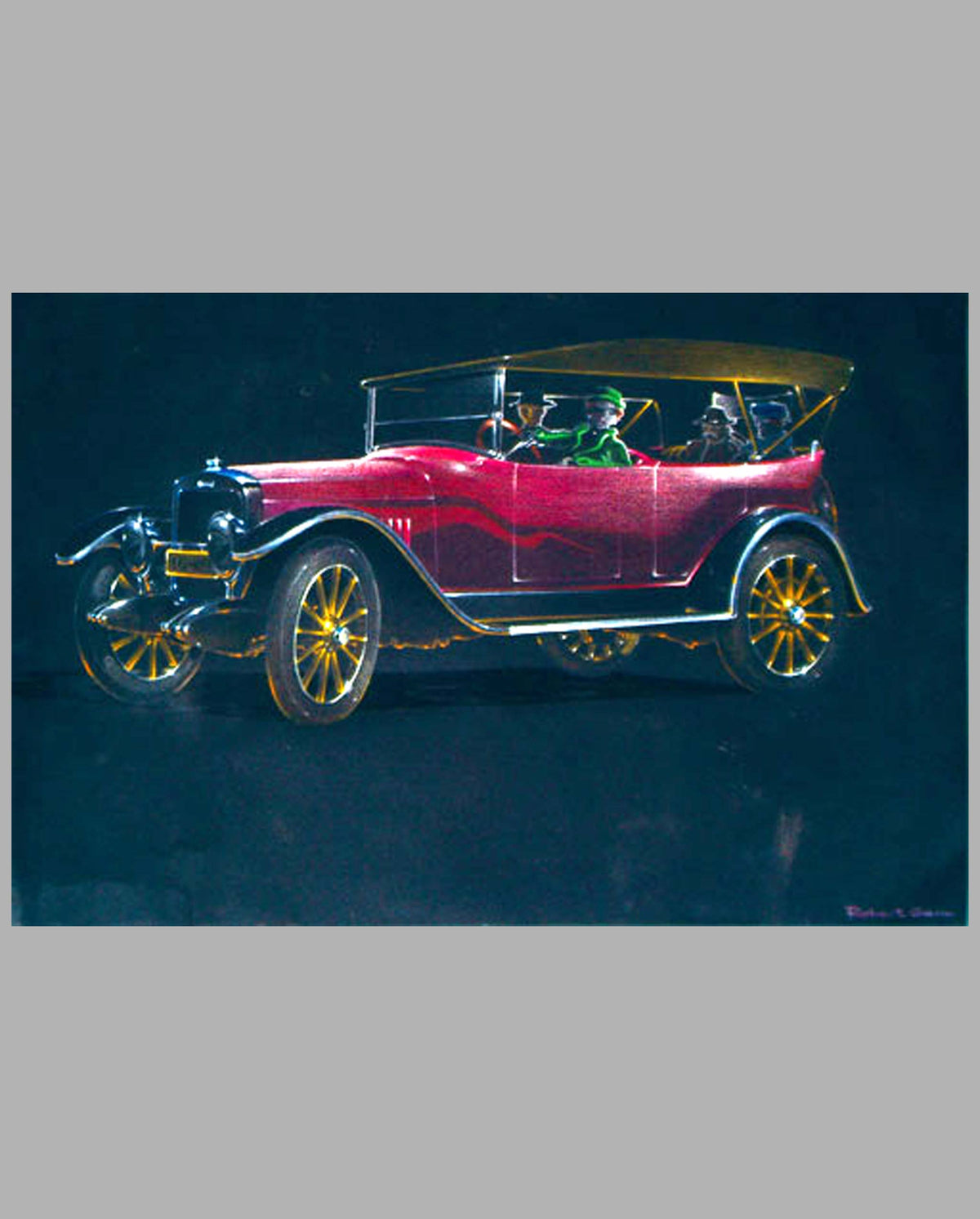 1920&#39;s Phaeton drawing by Robert Genn, Canada