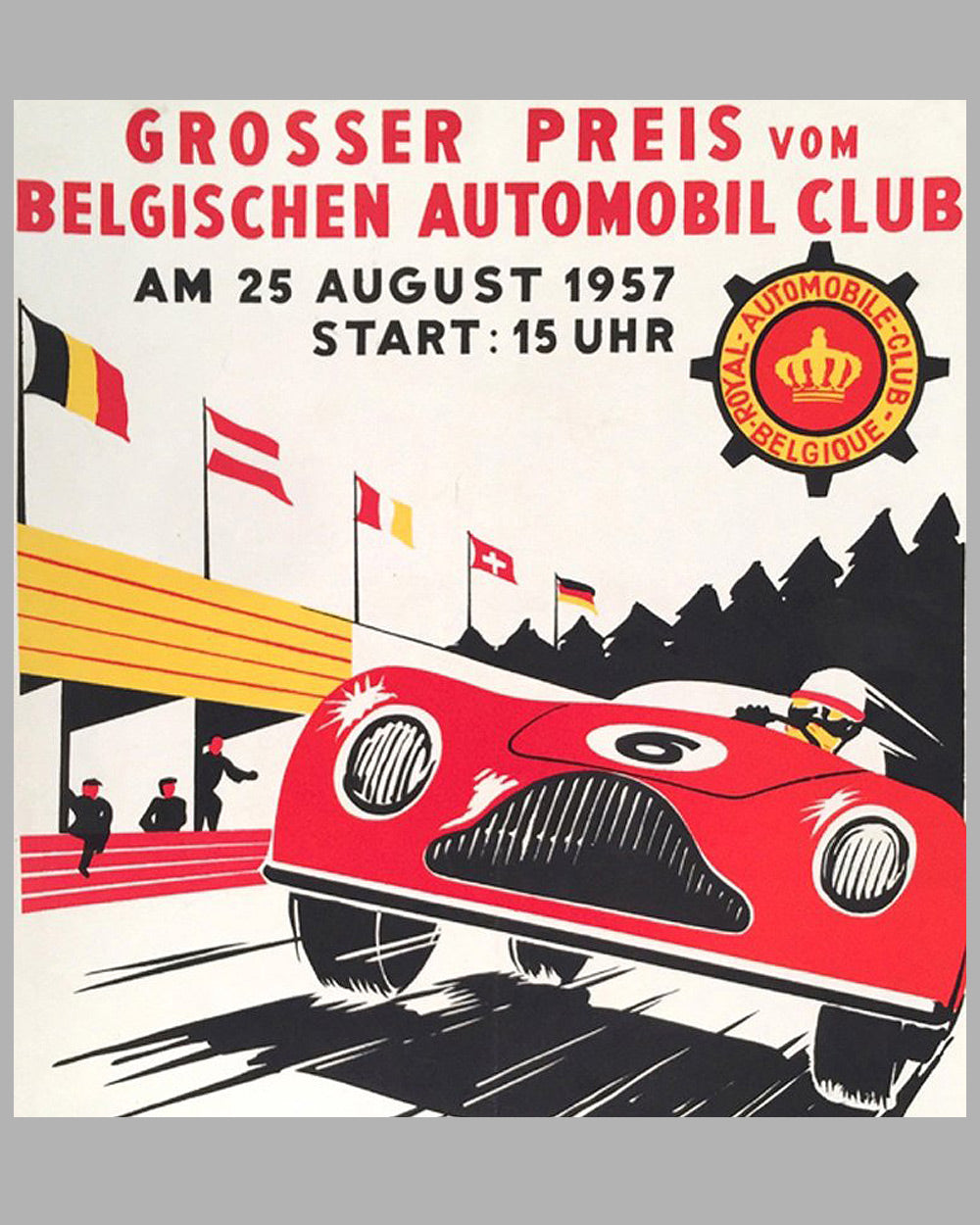 Grand Prix of Francorchamps for Sports Racing cars official poster, August 25, 1957 2