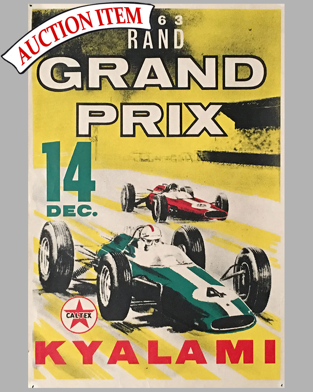 1963 Grand Prix in Kyalami, South Africa original event poster