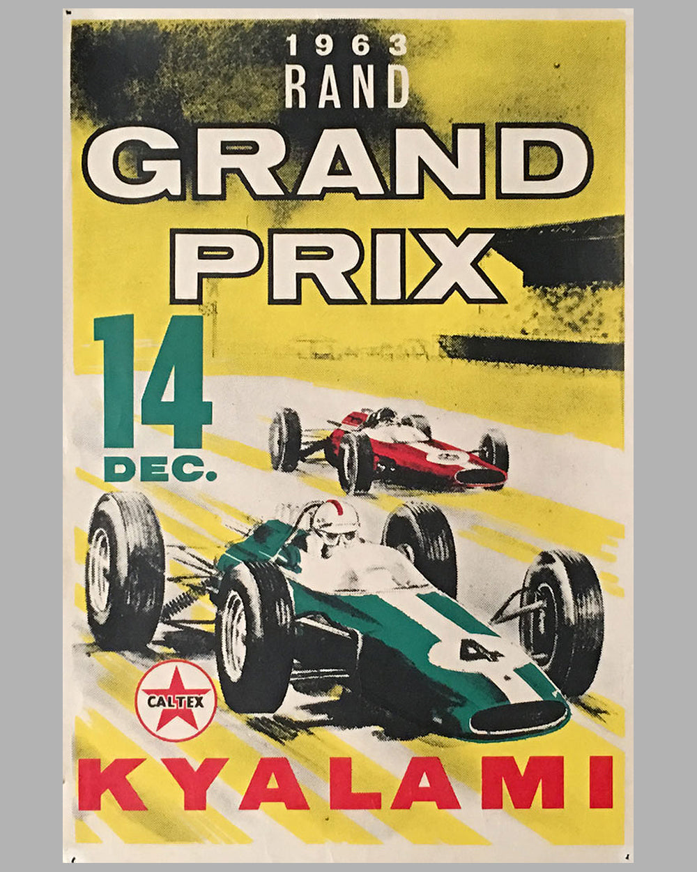 1963 Grand Prix in Kyalami, South Africa original event poster