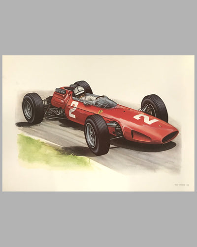 1964 Ferrari 158 print by Paolo D’Alessio (Italy), 1987