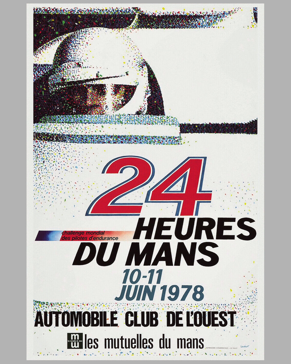 1978 - 24 Heures du Mans official event poster by Lardrot