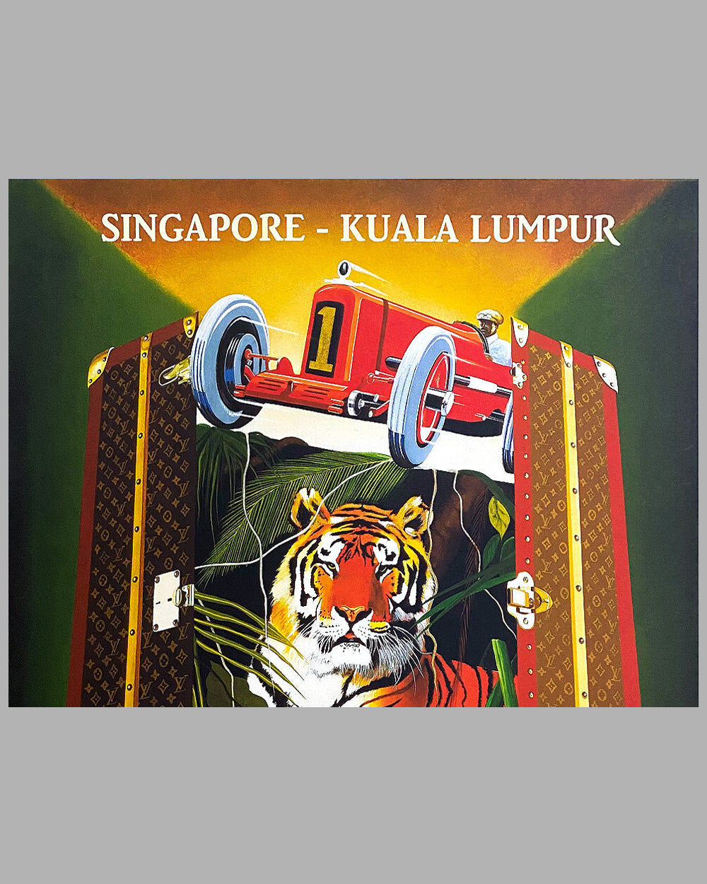 1993 Louis Vuitton Vintage Equator Run rally from Singapore to Kuala Lumpur original poster by Razzia 2