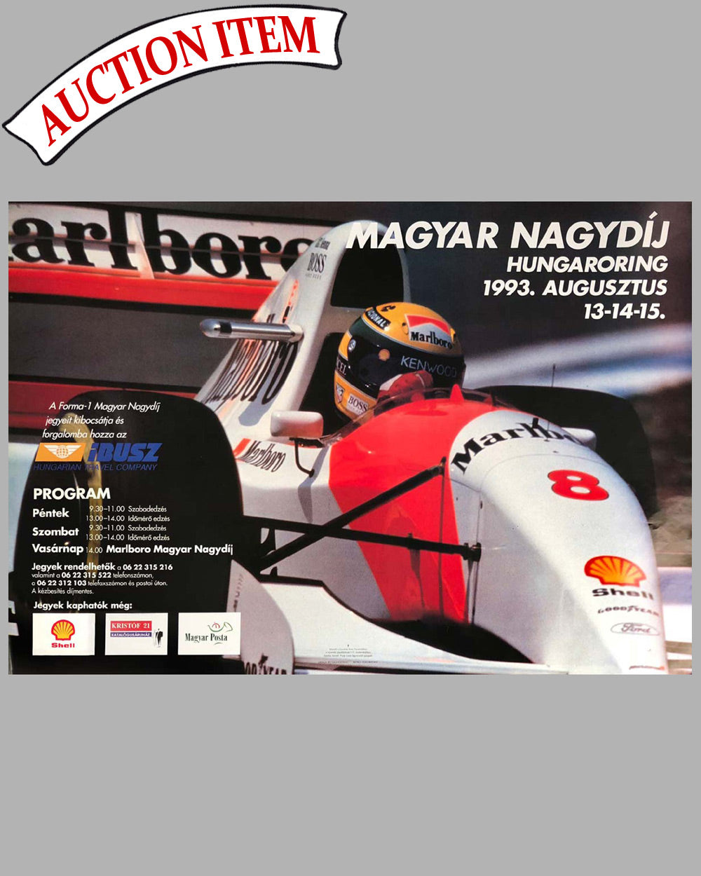 1993 Grand Prix of Hungary original poster