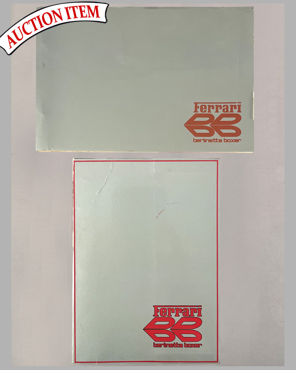 Two factory manuals for the Ferrari Berlinetta Boxer 365 GT4, 1974