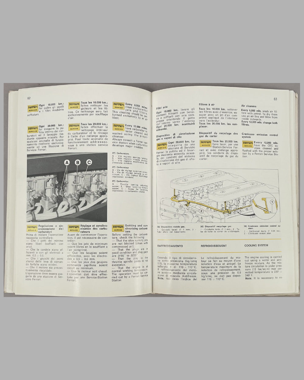 Two factory manuals for the Ferrari Berlinetta Boxer 365 GT4, 1974 4