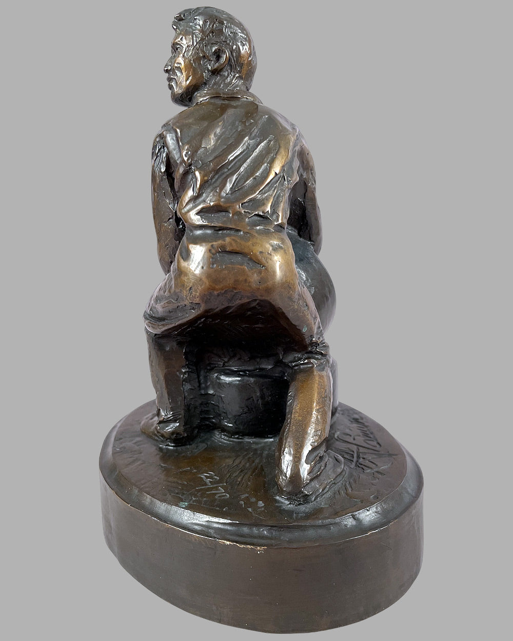 Two for the Track bronze sculpture by Larry Braun, 1986 4