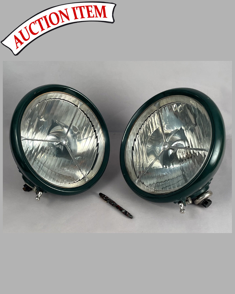 Pair of large Lucas period headlamps, 1930’s to 1950’s