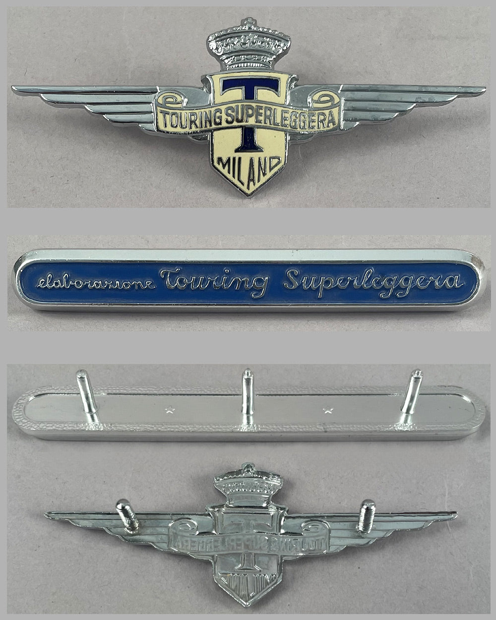 Two Touring Superleggera badges 2