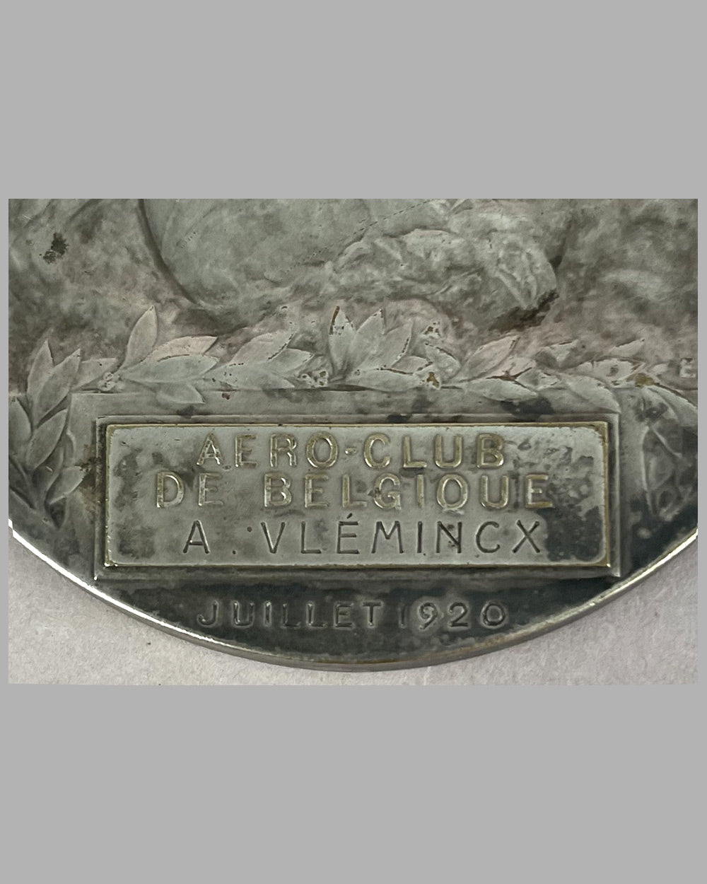 Aero Club de Belgique plaque / trophy, 1920 4