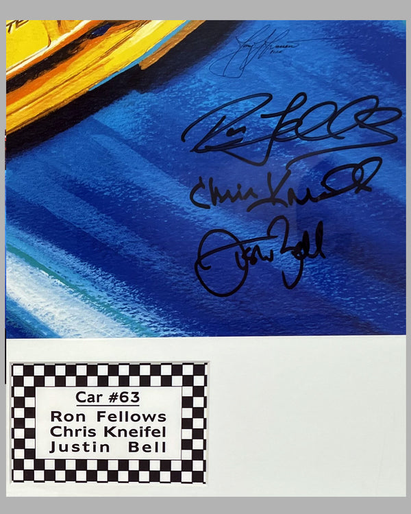 2000 24 Hours of Le Mans Corvette C5R print / poster, autographed