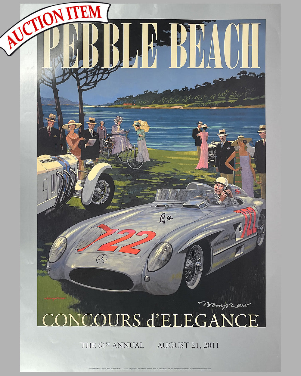Pebble Beach Concours d’ Elegance poster by Barry Rowe