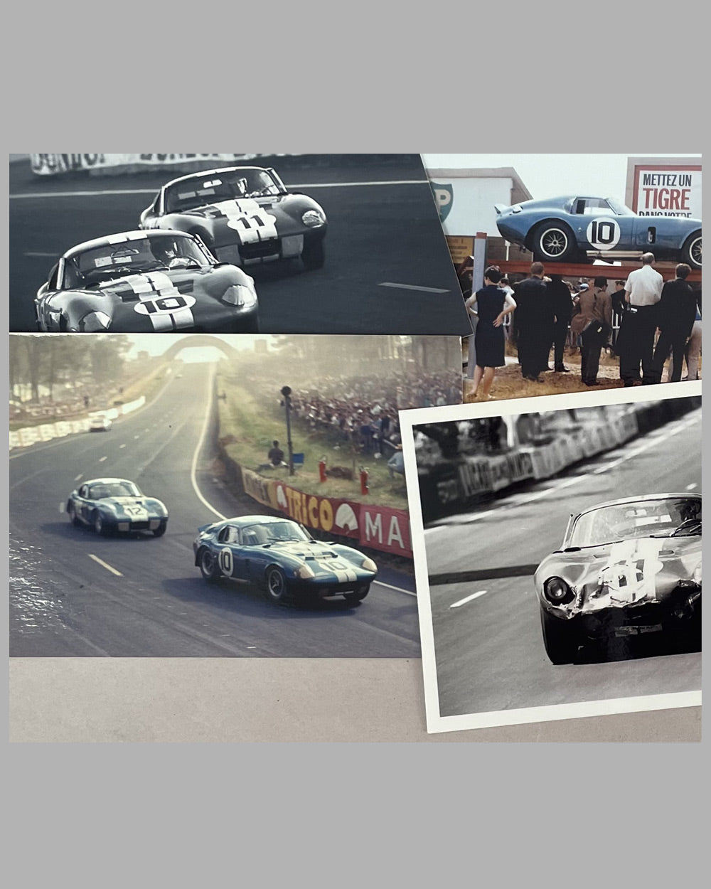 Collection of 22 Ford Shelby b&amp;w and color photographs at the 24 Hours of Le Mans 6