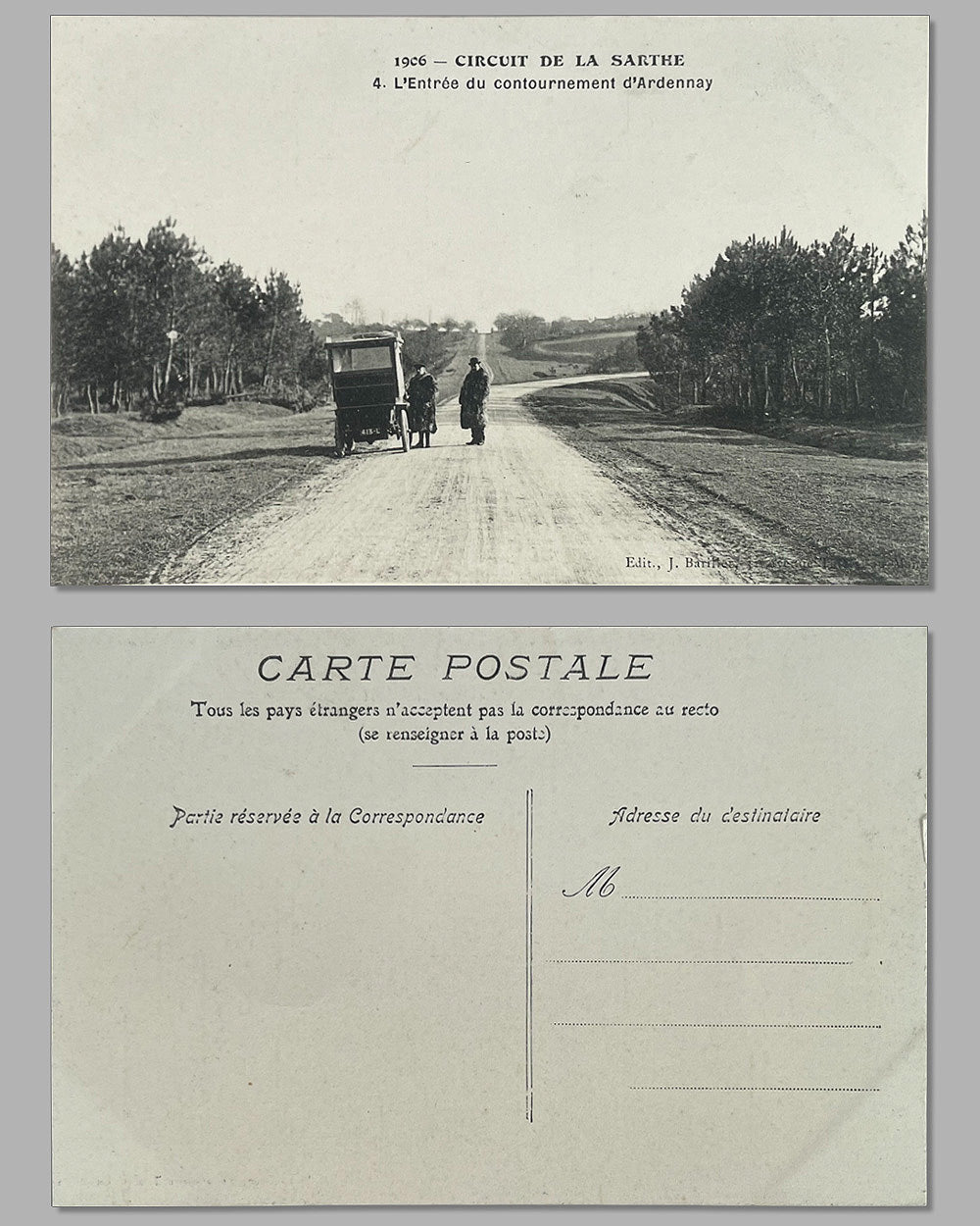 Collection of 24 period postcards with scenes from the 24 hours of Le Mans from 1923 to 1931 4