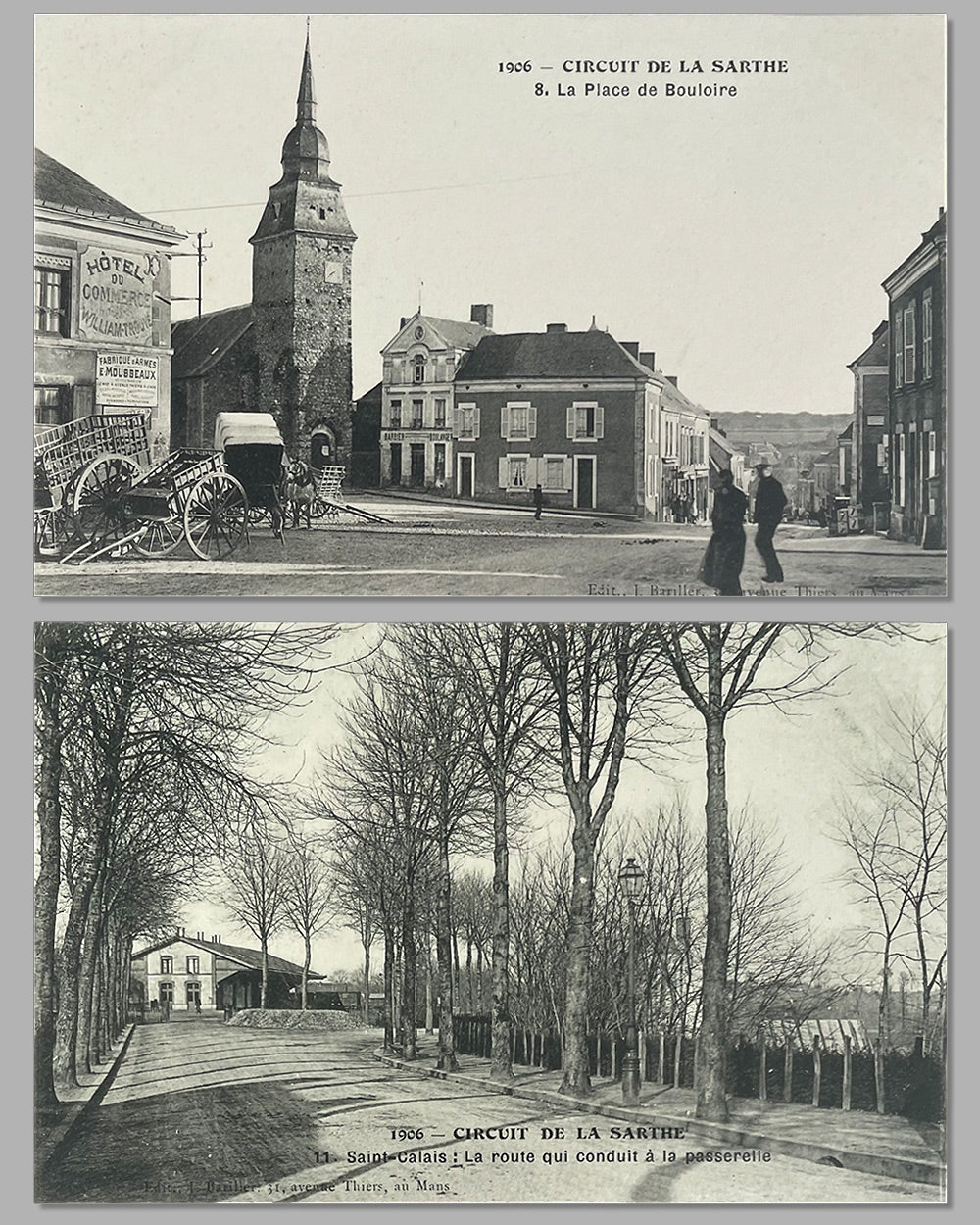 Collection of 24 period postcards with scenes from the 24 hours of Le Mans from 1923 to 1931 3