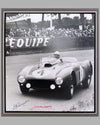 1954 24 Hours of Le Mans official reproduction poster & 2 photographs, autographed by Trintignant & Gonzalez 3