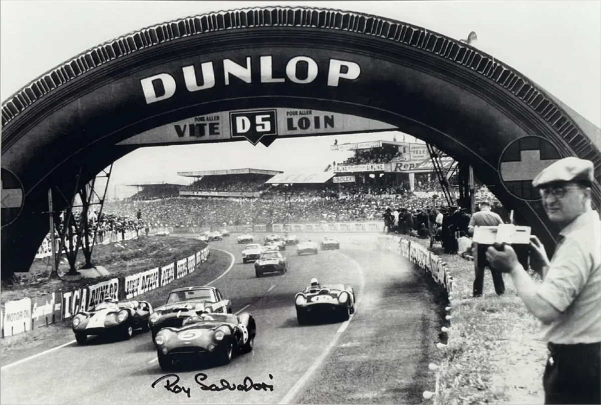24 hours of Le Mans 1959 b&amp;w photograph