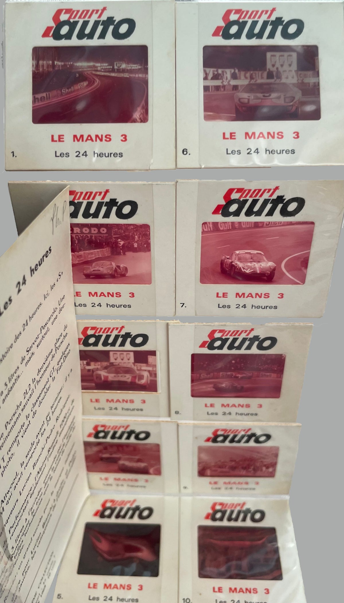 24 hours of Le Mans 1968 slide collection of 20