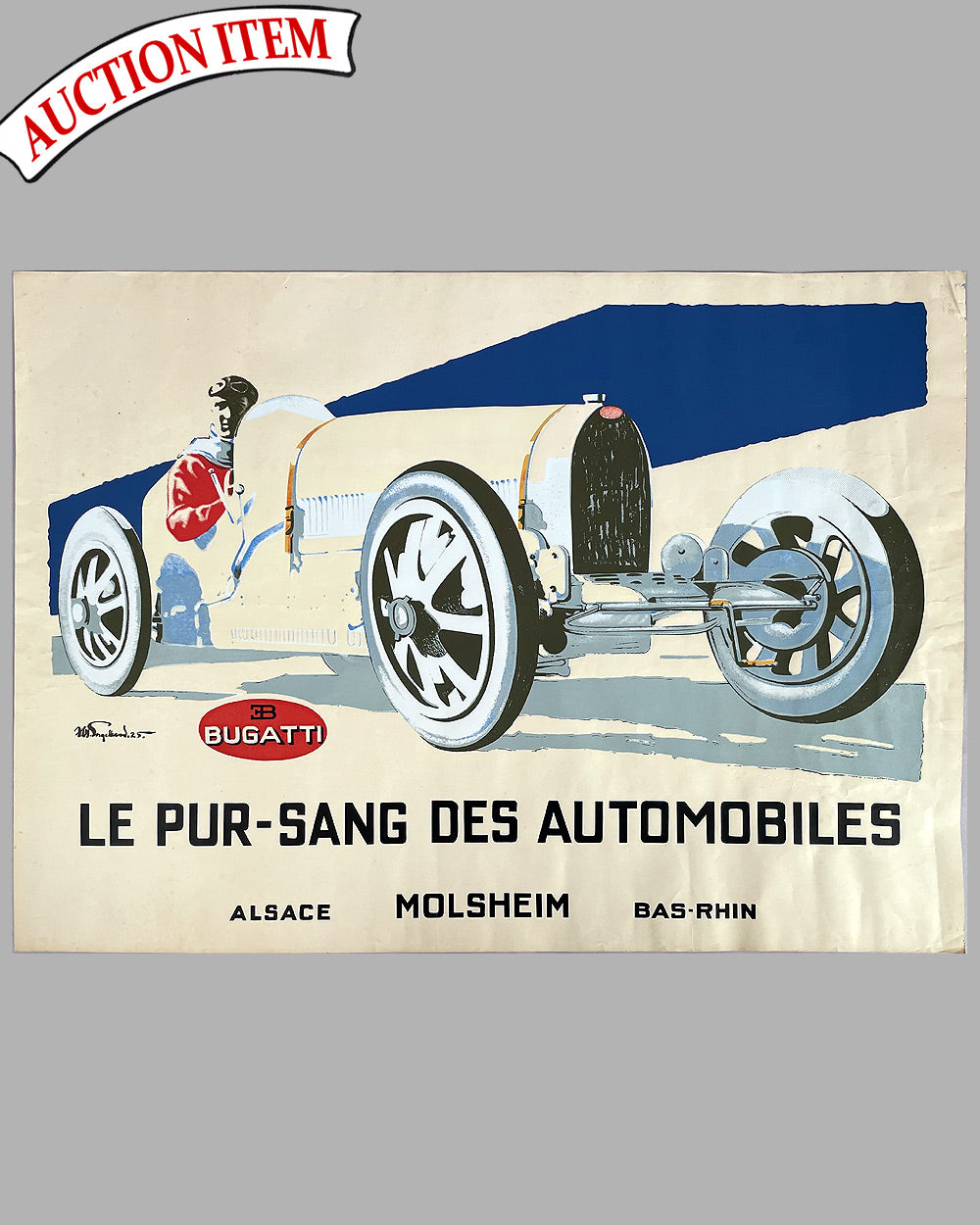 Le Pur-Sang des Automobiles poster by Englehardt, dated 1925