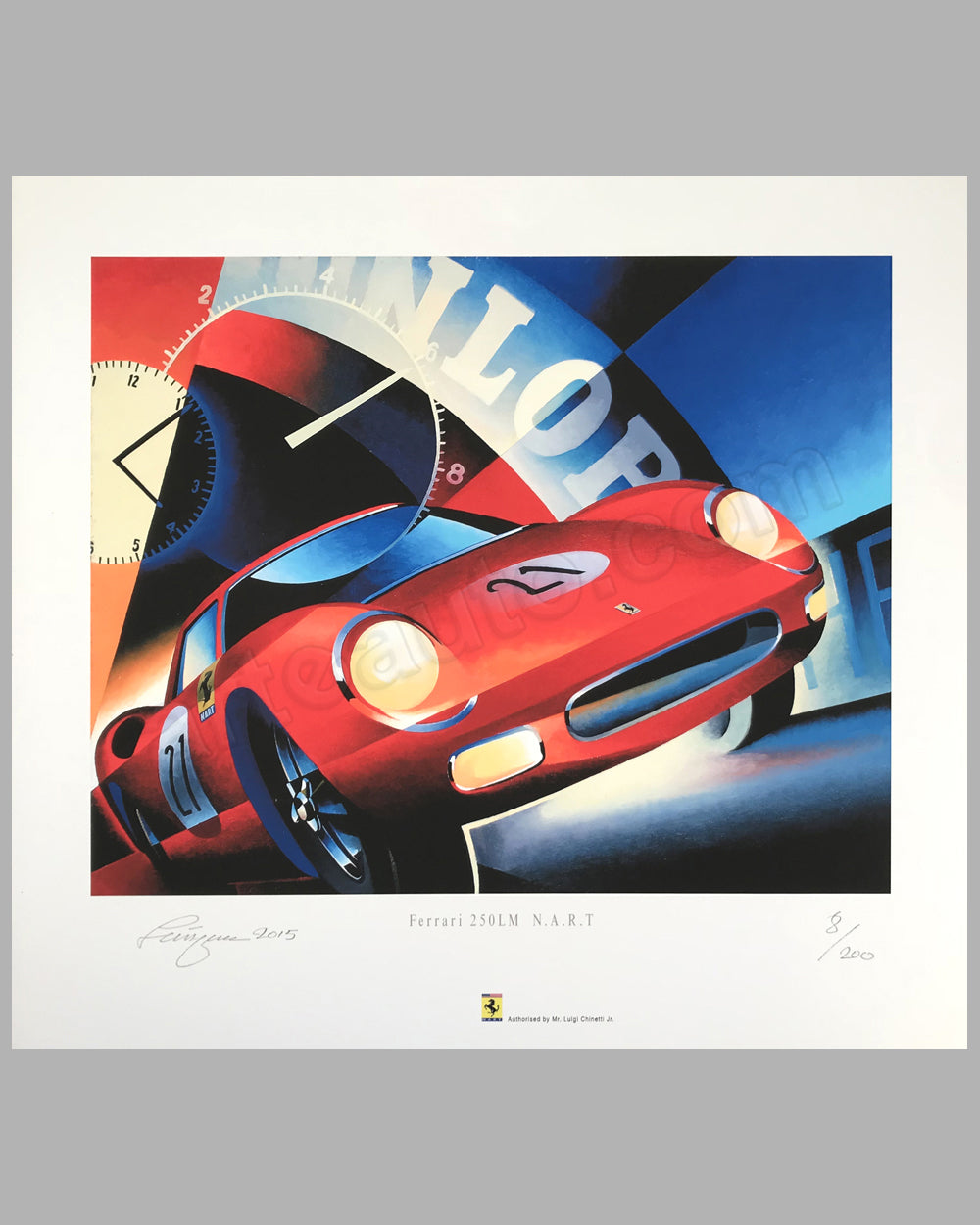 Ferrari 250 LM NART giclée on paper by Alain Lévesque