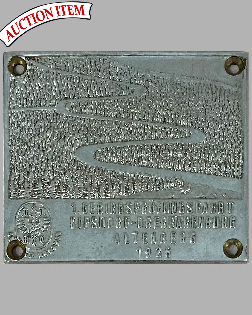 14 - 1926 German Rally plaque in Saxony