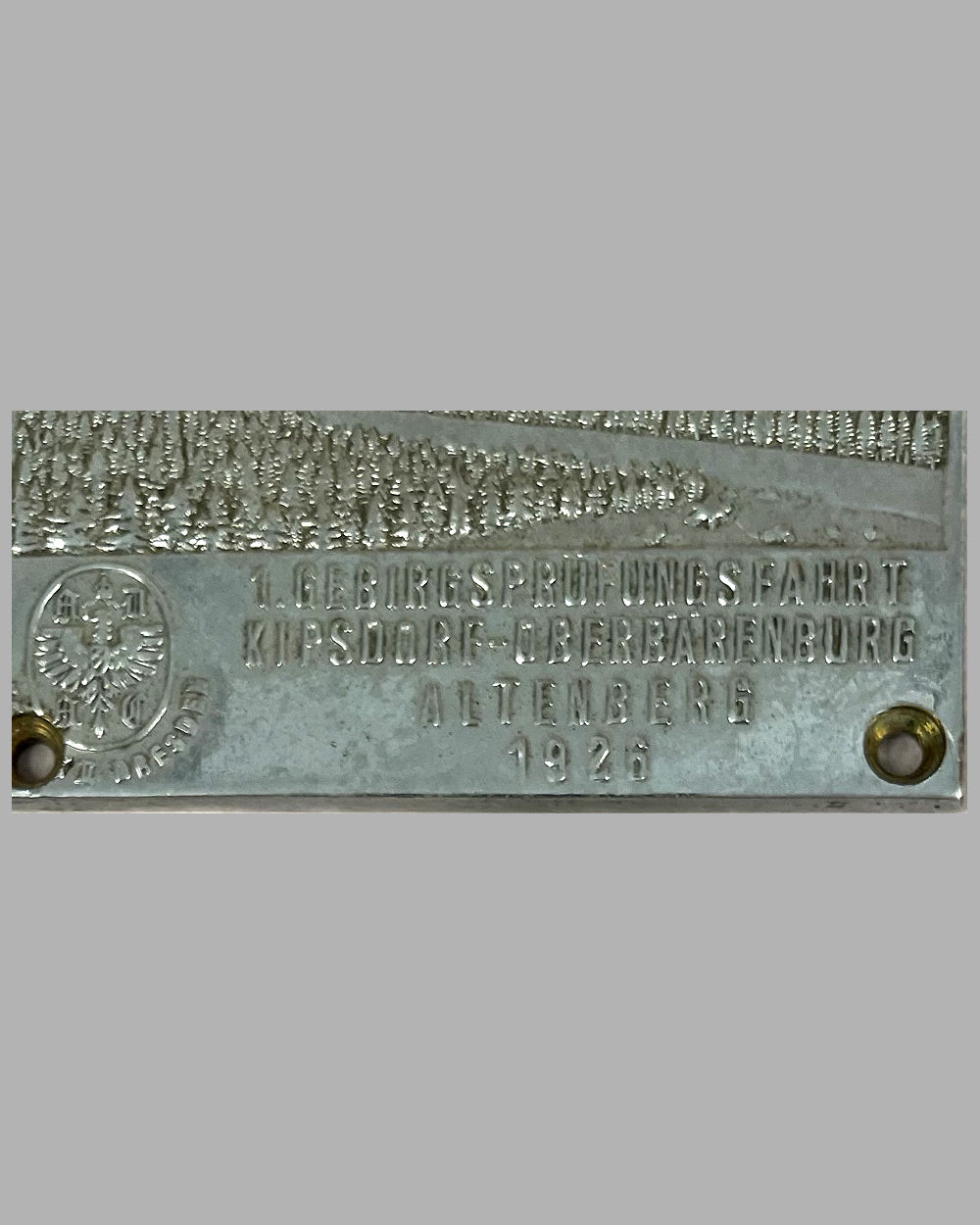 14 - 1926 German Rally plaque in Saxony