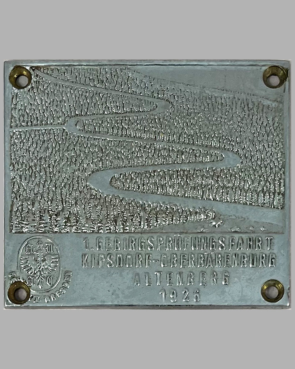 1926 German Rally plaque in Saxony