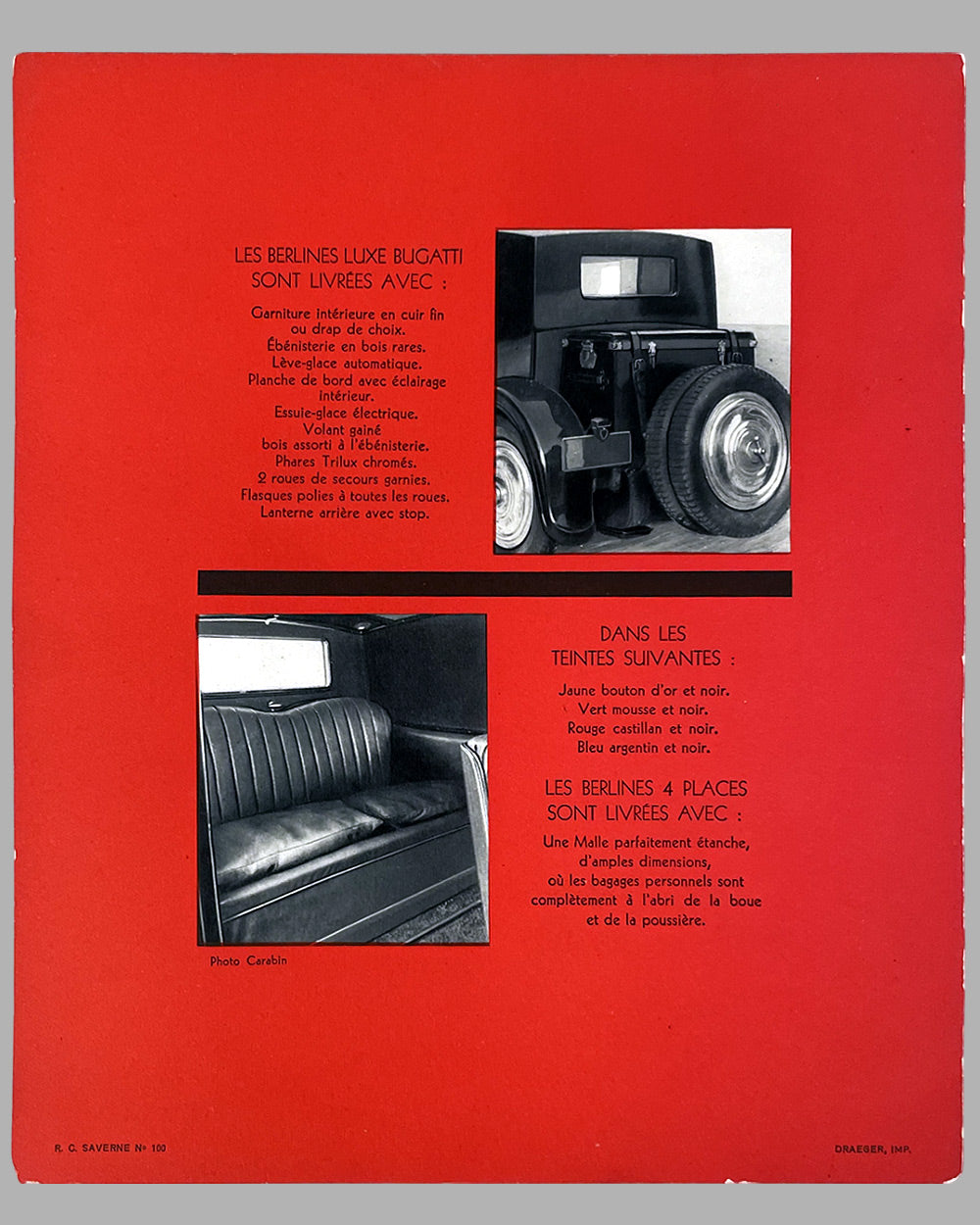 1927 Bugatti Type 44 original catalog 3