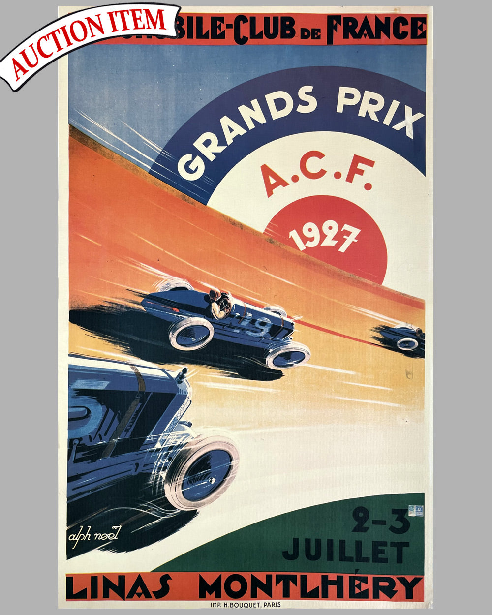 1927 Grand Prix de l’ACF reproduction poster by Alph Noel