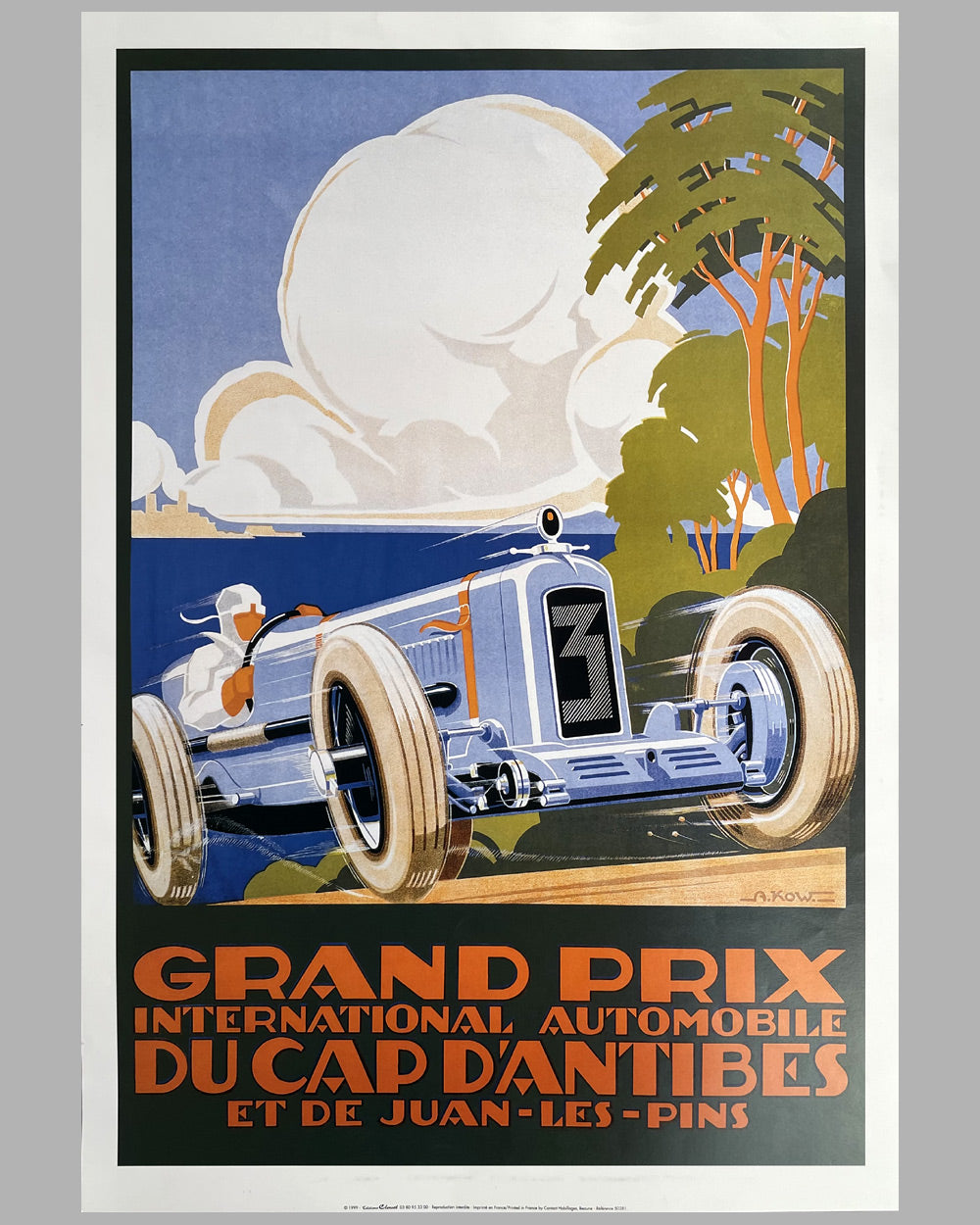 Grand Prix International Automobile du Cap d’Antibes et de Juan-les-Pins 1929 poster by Alexis Kow