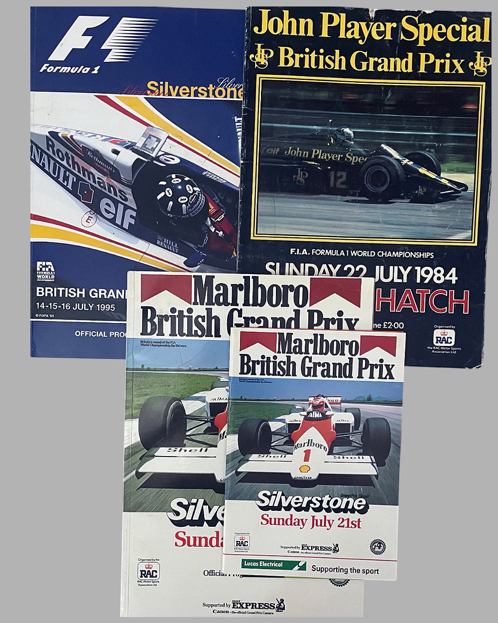 Three British Grand Prix official event programs