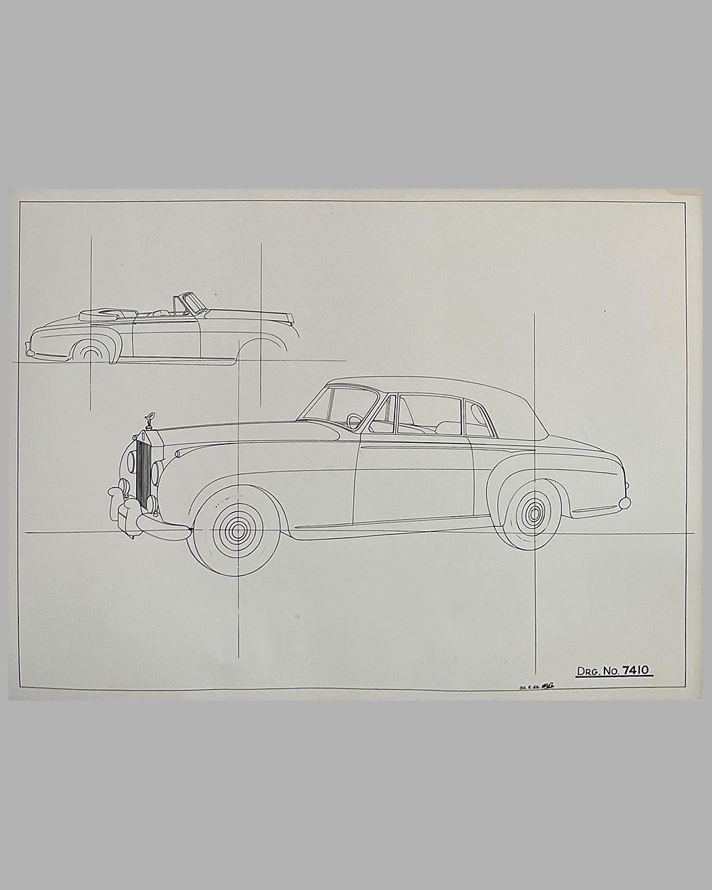 Three Rolls Royce Silver Cloud Drop-head Coupe Mulliner Studio blueprints 4
