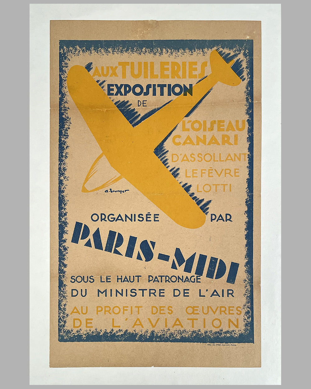 Air Show original poster, ca. 1930, Paris