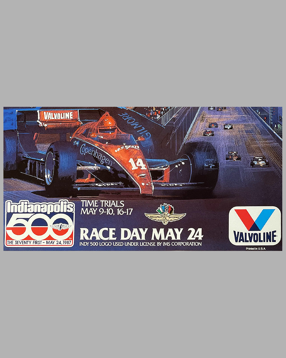 30 Years at Indy - A.J. Foyt poster celebrating his four wins at Indy 3
