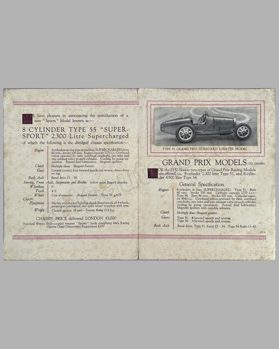 Bugatti Racing Models factory publication from the London office, 1932 2