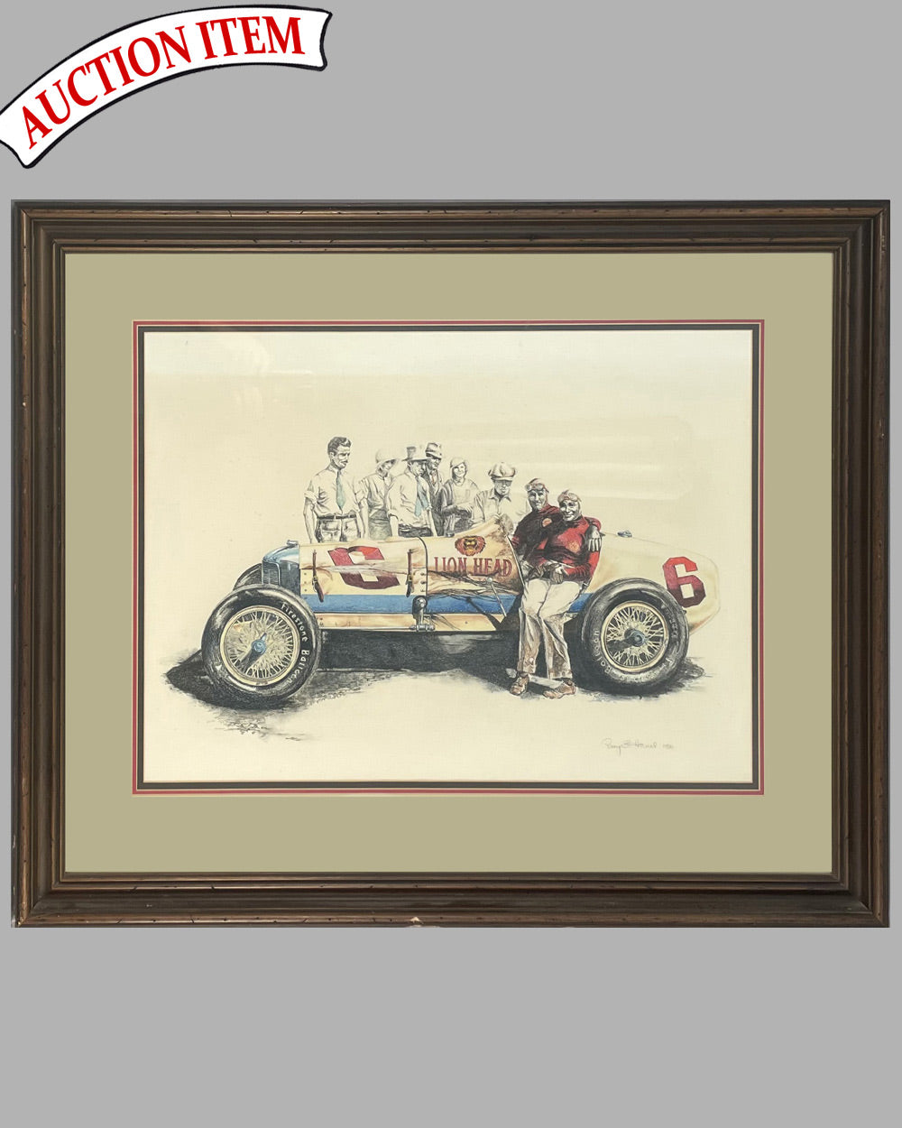 Indianapolis 1932 pastel and charcoal on artboard by Penny Havard, 1986