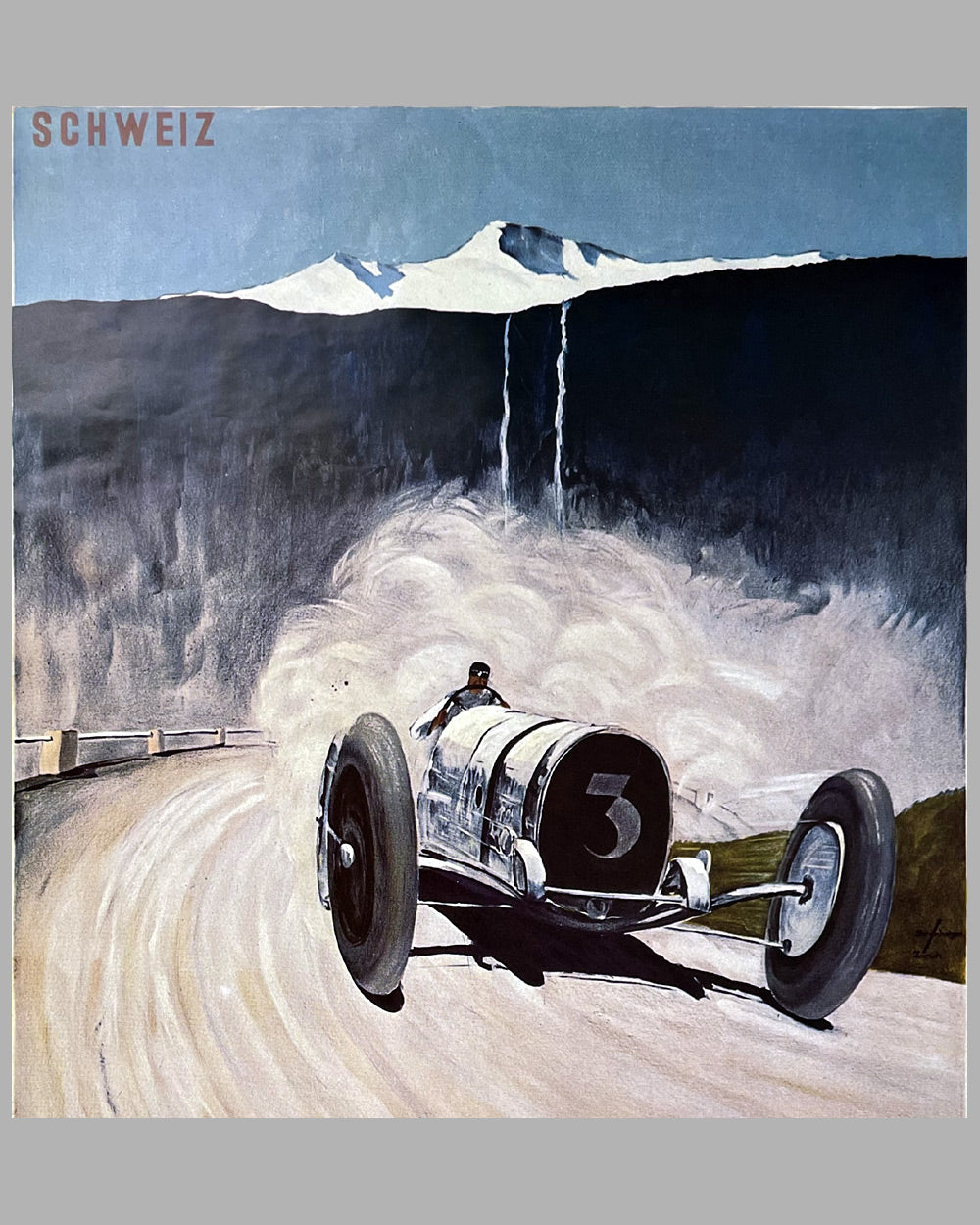 1932 Klausenrennen Hill Climb older reproduction poster 2