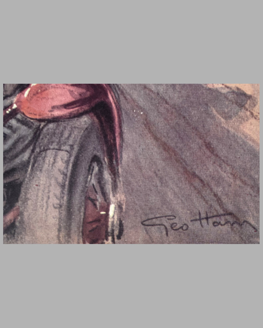 Alfa Romeo 8C 2300 at Le Mans 1933 by Geo Ham color print 4
