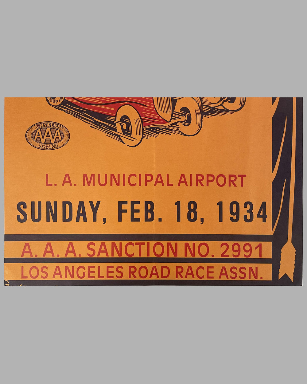 1934 Gilmore Gold Cup Road Race reproduction poster 3