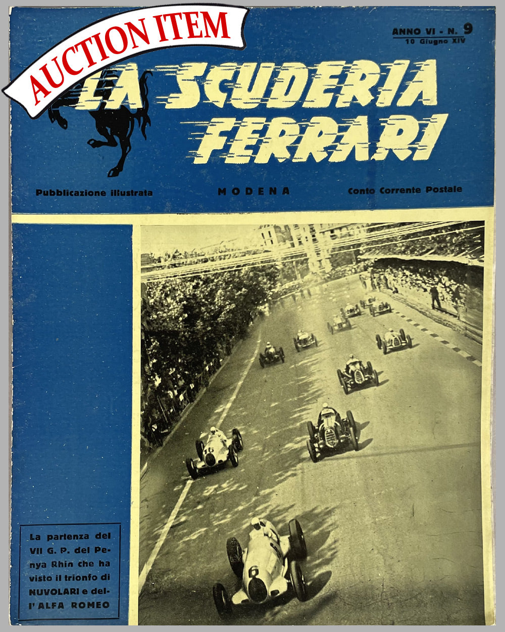 La Scuderia Ferrari factory magazine, June 1936