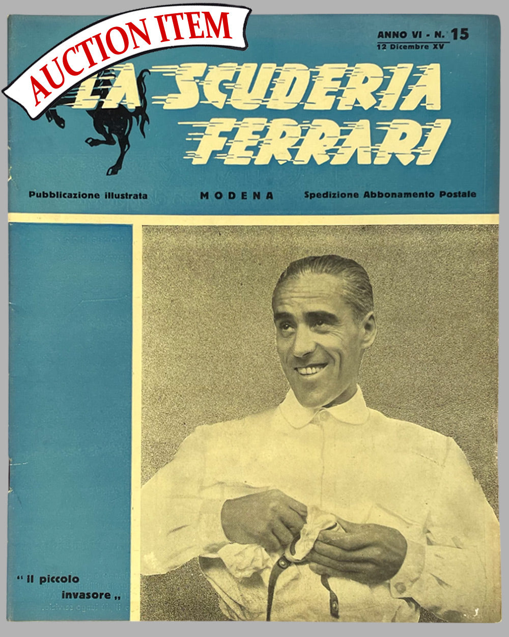 Scuderia Ferrari Magazine, Anno VI #15, Dec. 1936, produced by Alfa Romeo