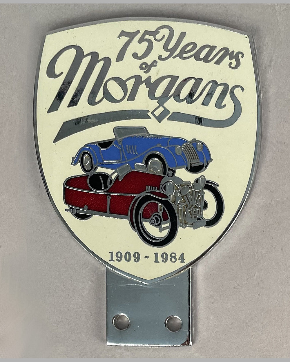 Four Morgan Club bumper or bar badges 2