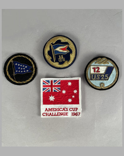 Four sailing patches from the personal collection of Briggs Cunningham