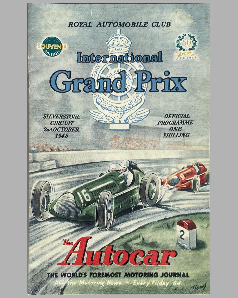 International Grand Prix of Silverstone 1948 original race program