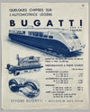 Collection of 5 Bugatti factory items regarding the Automotrice (Micheline) with the Bugatti Royale engine 6