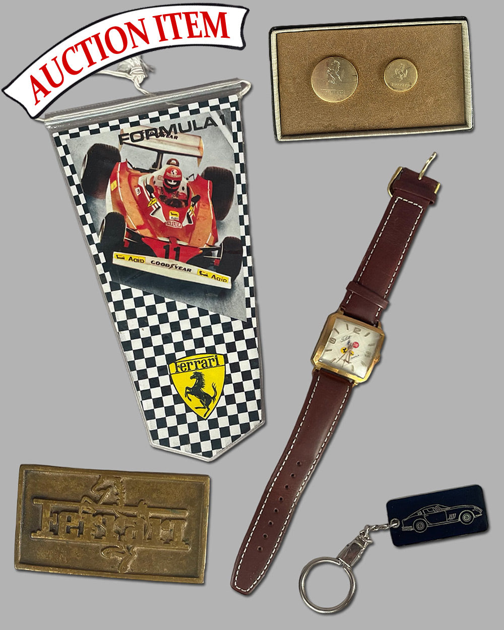 Collection of 5 Ferrari memorabilia items