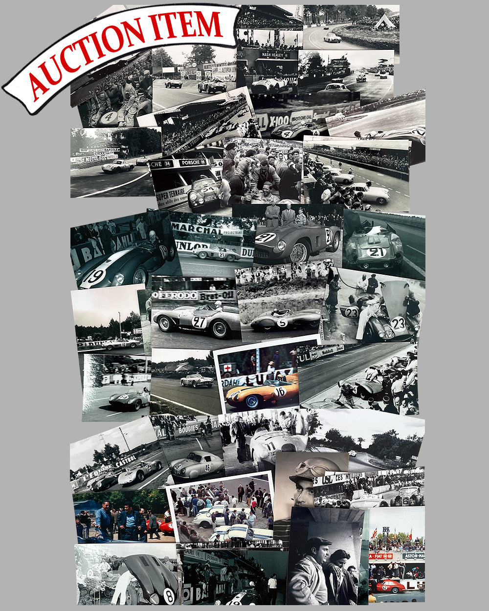 Collection of 50 Le Mans b&amp;w and color photographs from the 1950’s