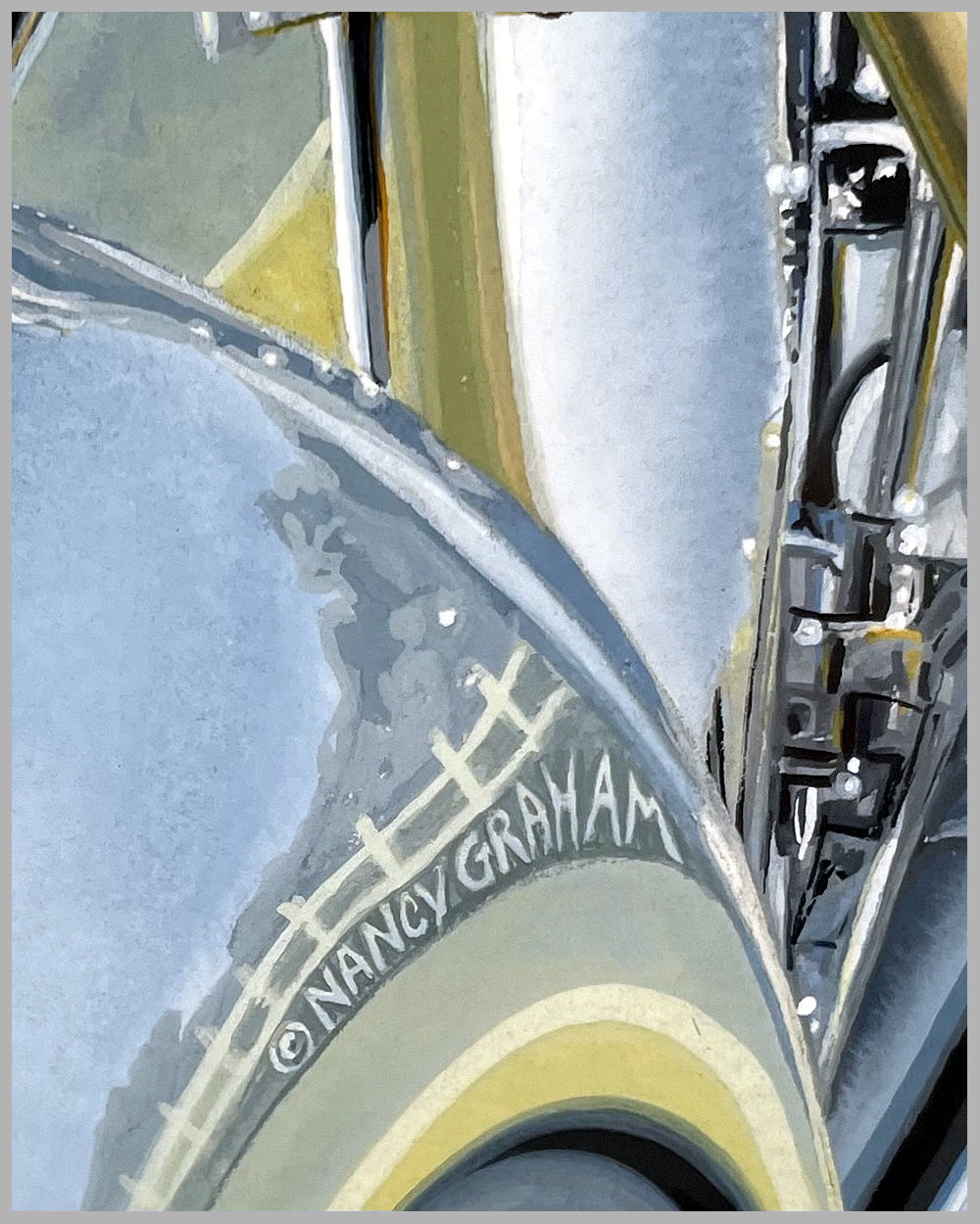 500K by Nancy Graham acrylic painting on paper 3