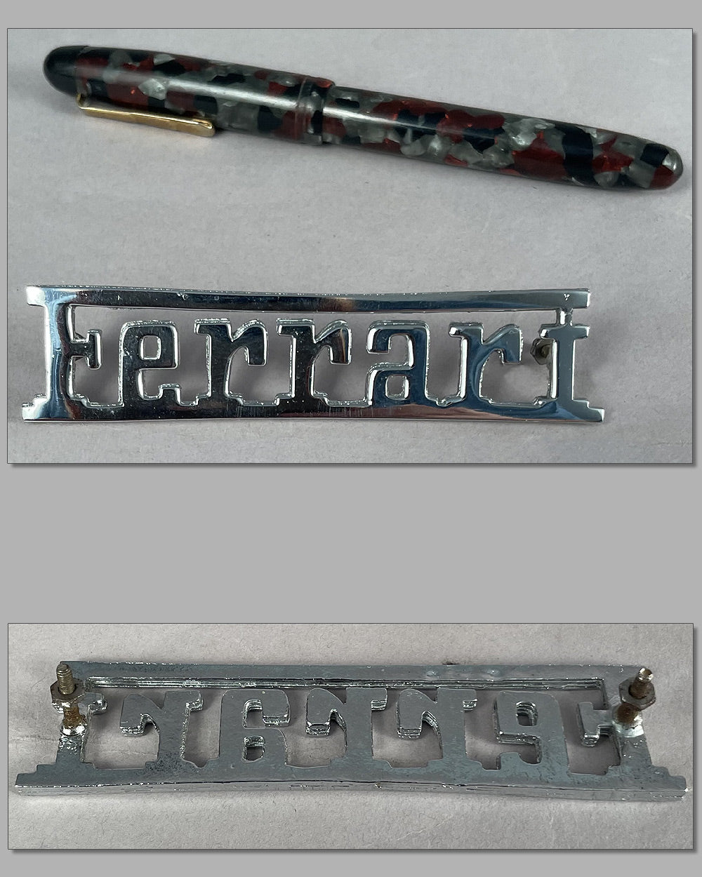 Ferrari script emblem, 1950’s