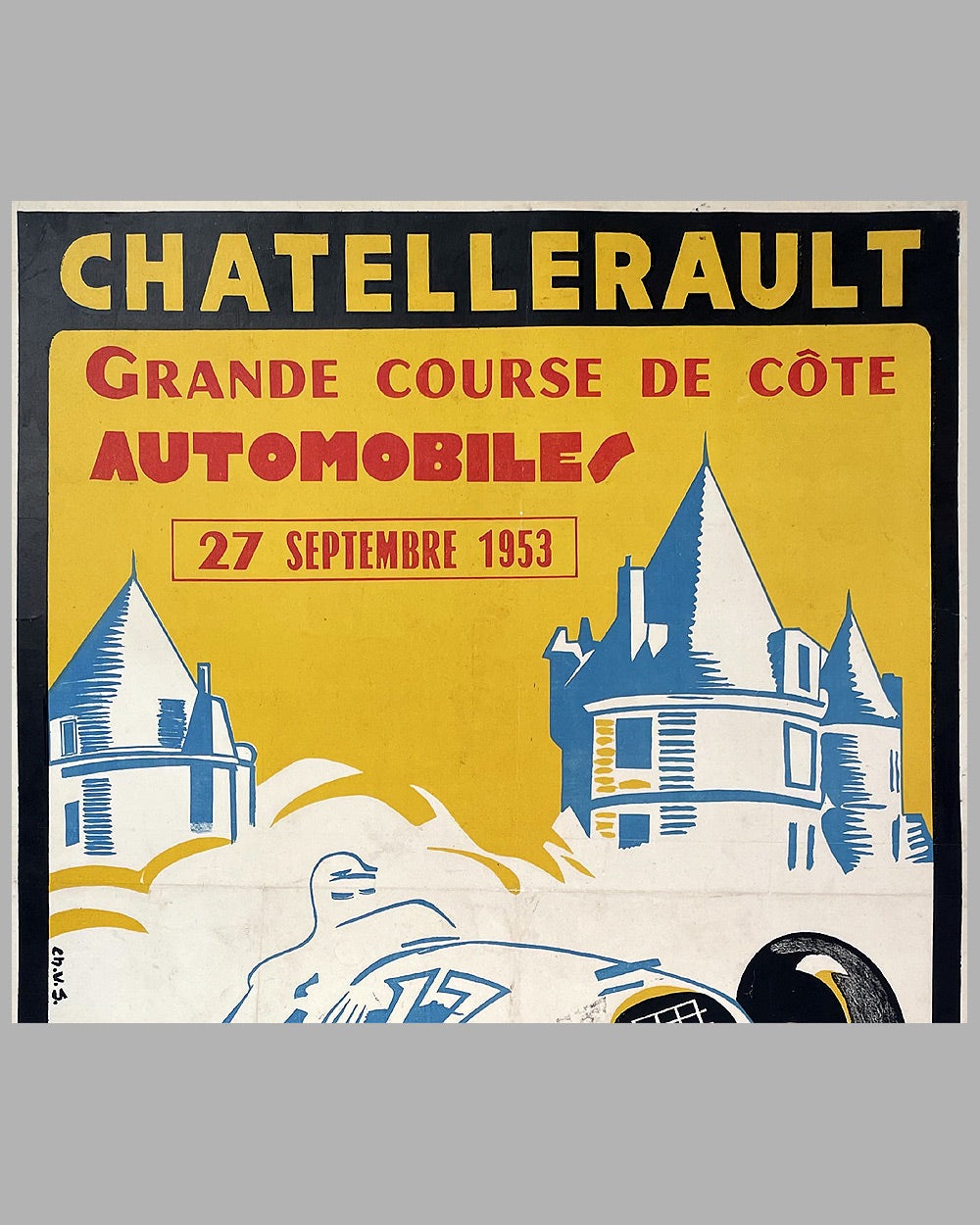 1953 Chatellerault Hill Climb original poster 2